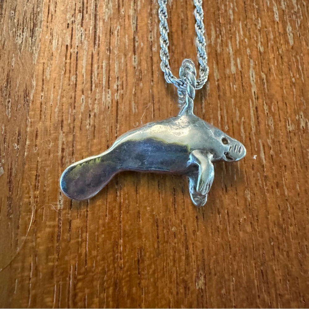 Sterling Silver Manatee Necklace